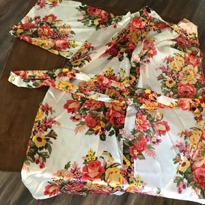 Silk Floral Robe